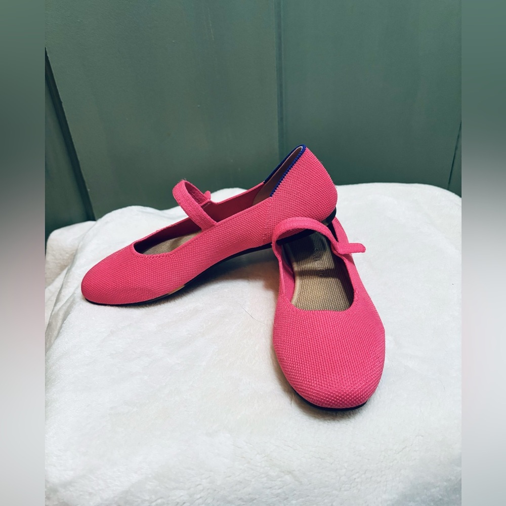 Rothy’s The Square Mary Jane Ballet Flat Pink Size 7.5